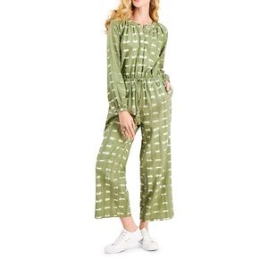 Green long sleeve romper, onesie tie dye. NWT. size M